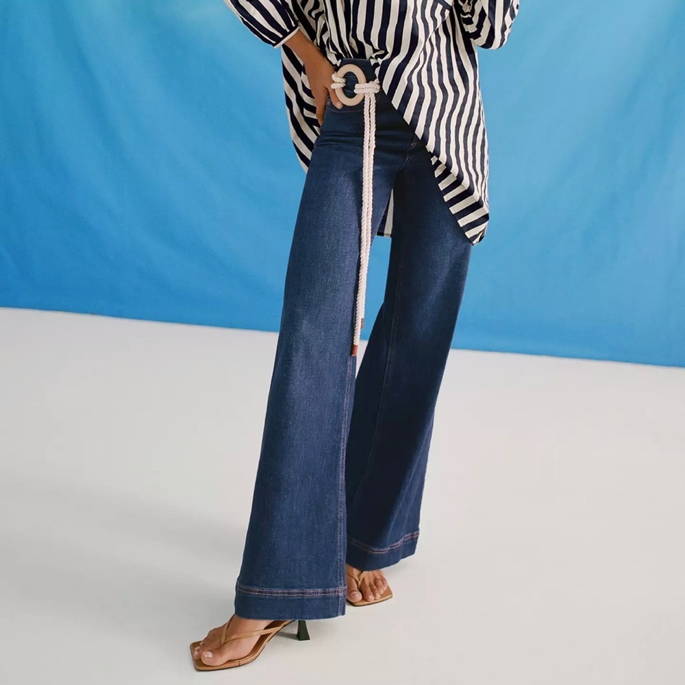 Anthropologie wide leg jeans